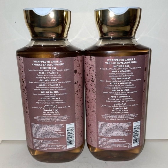 Bath & Body Works 2x Wrapped In Vanilla Shower Gel 10oz Discontinued New - Picture 2 of 3